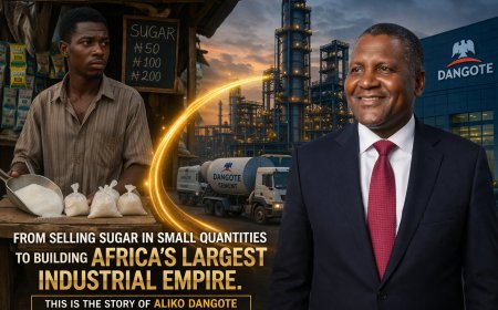 From selling sugar in small quantities to building Africa's largest industrial empire.   ( This is the story of Aliko Dangote)